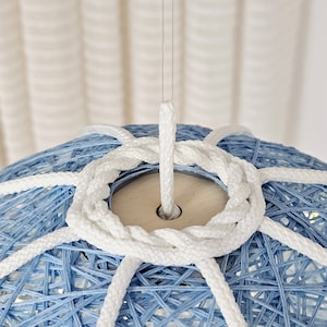 Luz de noche para bebé, globo aerostático azul y blanco, juego en dos tamaños imagen 9
