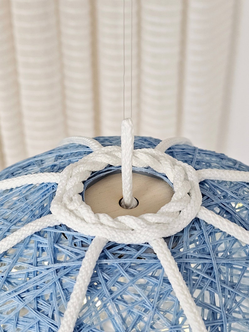Luz de noche para bebé, globo aerostático azul y blanco, juego en dos tamaños imagen 9