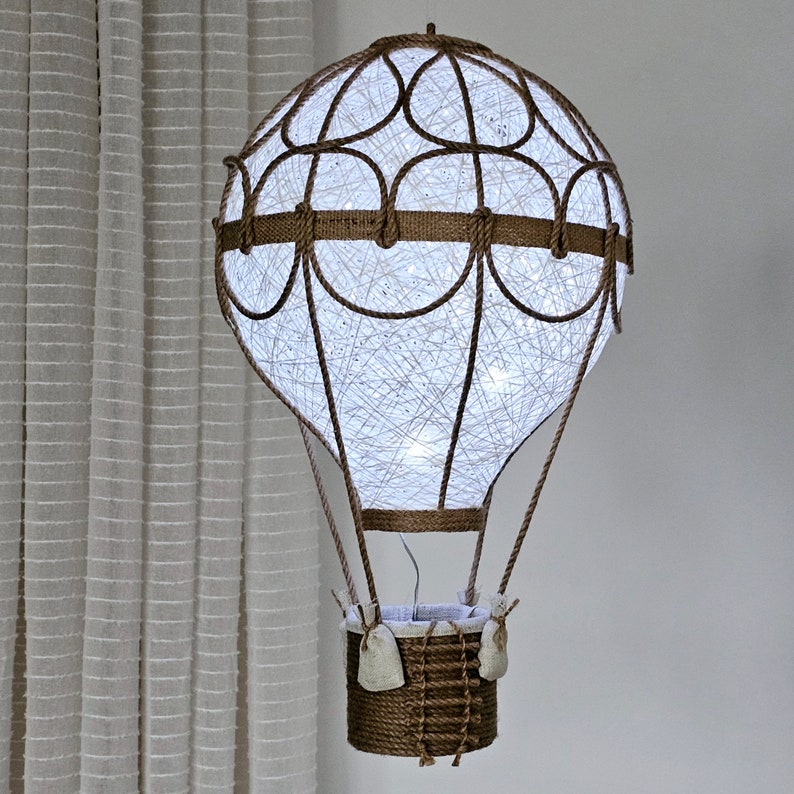 Hot Air Balloon Lamp, Hot Air Balloon Kids Room Light, Air Balloon Nursery , Bulb light, LED Light, Air Balloon Lampshade, Baby Nightlight Cold light LED