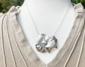Sterling silver flower pendant
