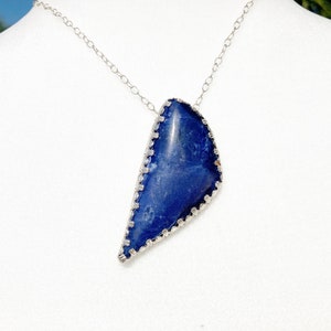 Lapis lazuli and sterling silver pendant