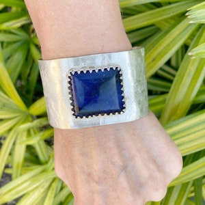 Lapis lazuli and sterling bracelet