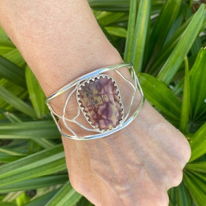 Agate and sterling silver bracelet