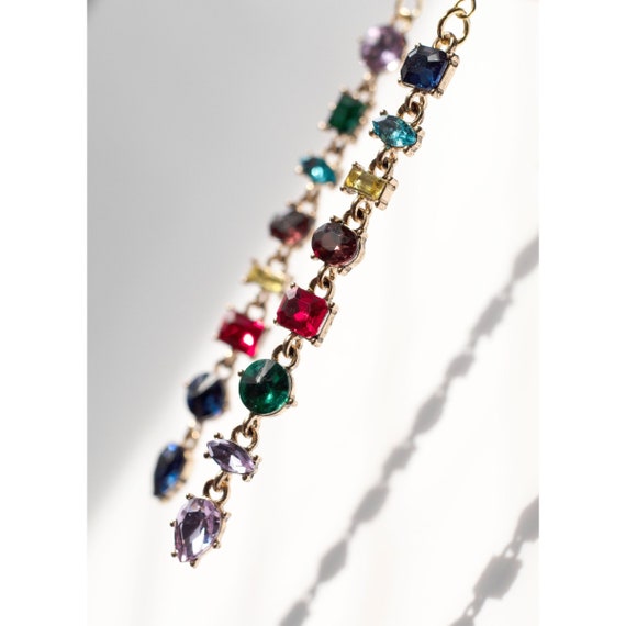 Rainbow Multi-color Drop Dangle Earrings Mixed Gemstone - Etsy