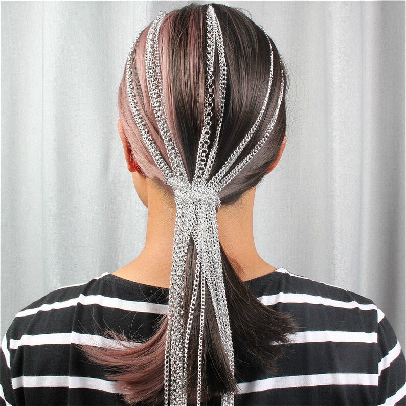 Hair Chain Head Chain Hair Clip Chain Hair Jewelry Etsy