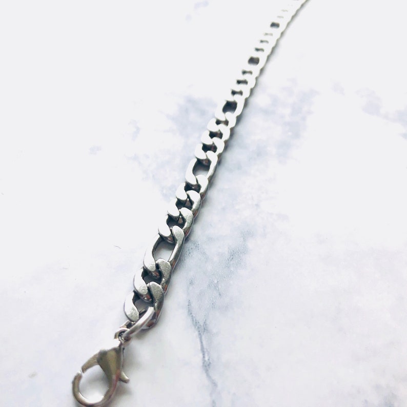 Silver Anklet Anklet Chain Figaro link chain anklet Anklet Bracelet Figaro