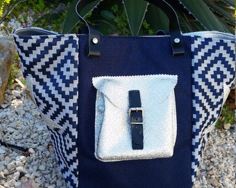 Cabas bleu marine