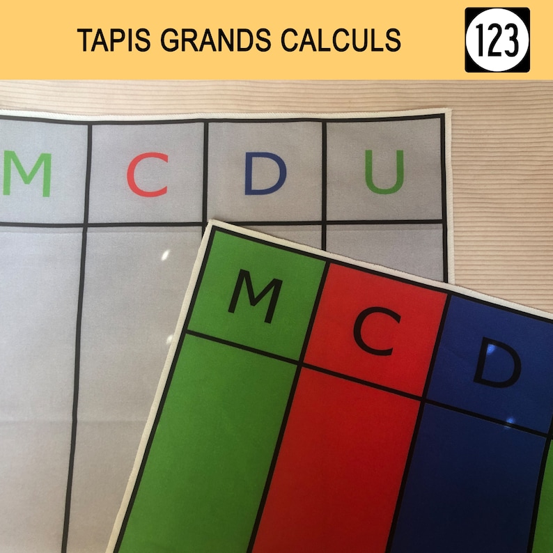Decimal Math Mat Digital PDF Decimal System for Major Montessori Operations, Montessori ...