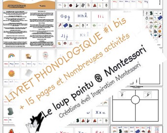 Activités lecture #1 bis phono, activités apprentissage "apprendre à lire", lecture sons, Montessori, conscience phonémique