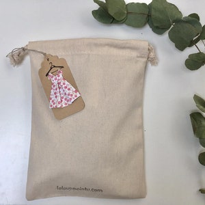 Sac à vrac biologique, zéro déchet, pochon lavable écologique, pochette coton bio, achat vrac, réutilisable, durable zdjęcie 9