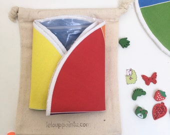 Oshhni Jouets empilables en bois Montessori, tri des couleurs motri