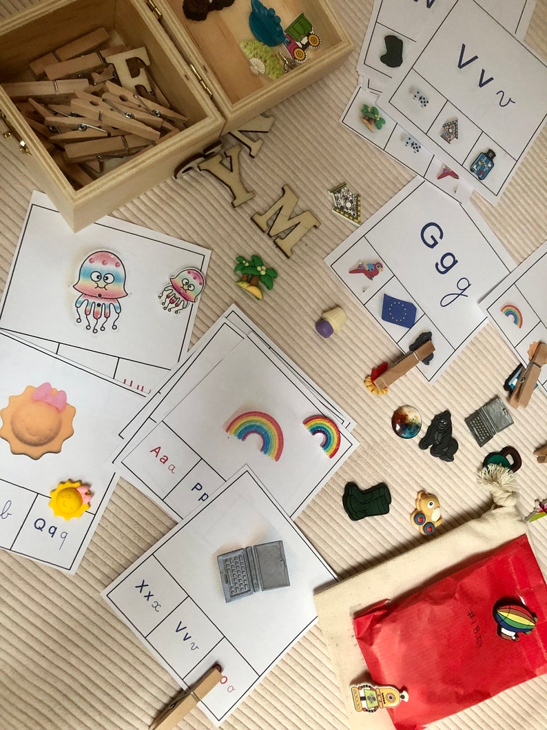 Set 1 phono Games, Reading Sounds, Activities Booklet, Phonology, The Pointed Wolf Montessori, learning reading sounds, kindergarten image 5