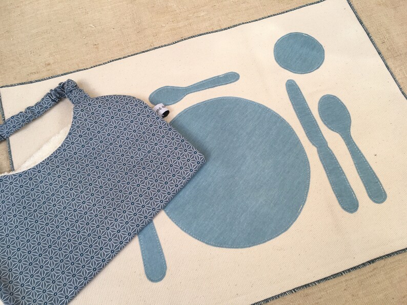 Montessori Table Set 1 Table Set And 1 Elastic Bib Delivered Etsy