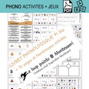 Activités lecture #1 bis phono, activités apprentissage "apprendre à lire", lecture sons, Montessori, conscience phonémique