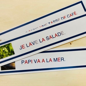 Reading sentence cards, PAPER format, first reading, all the letters can be read, learning to read, nursery educational material image 8