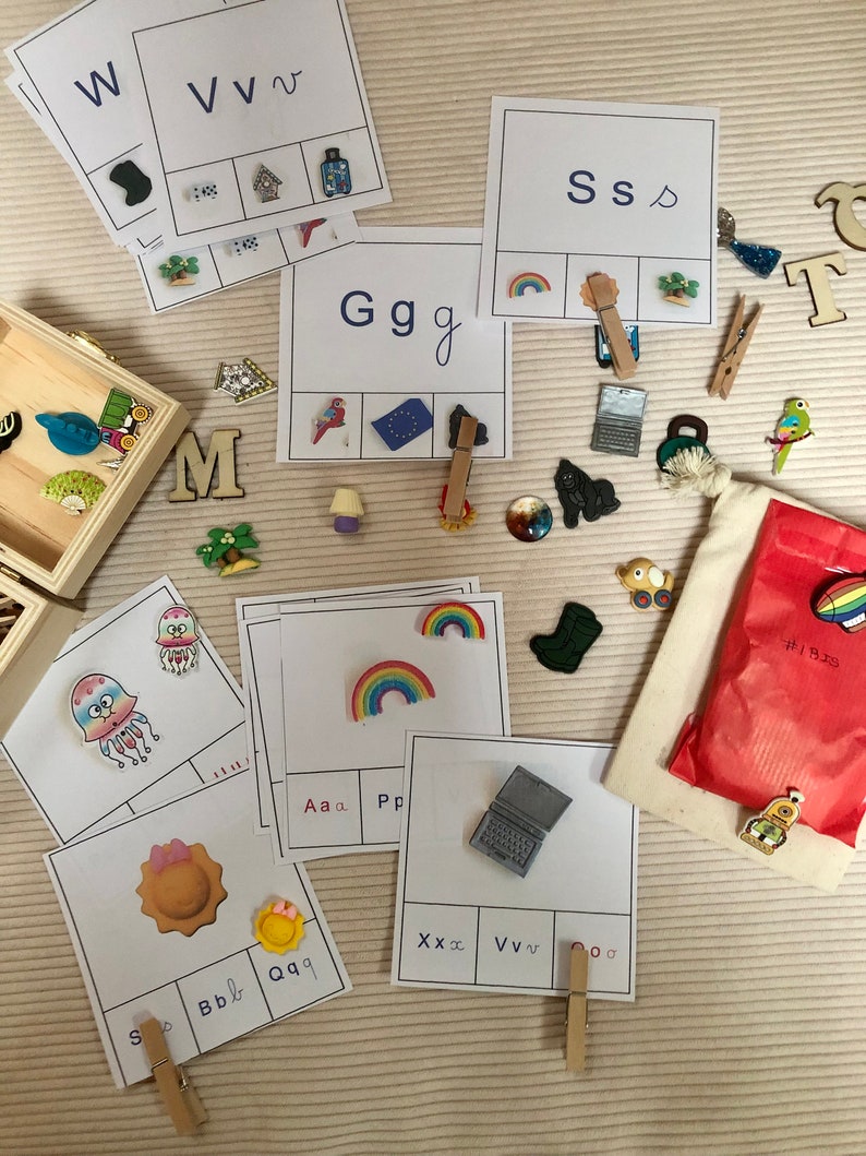 Set 1 phono Games, Reading Sounds, Activities Booklet, Phonology, The Pointed Wolf Montessori, learning reading sounds, kindergarten image 6