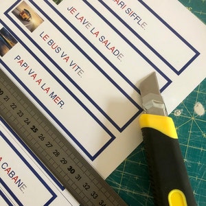 Reading sentence cards, PAPER format, first reading, all the letters can be read, learning to read, nursery educational material image 6