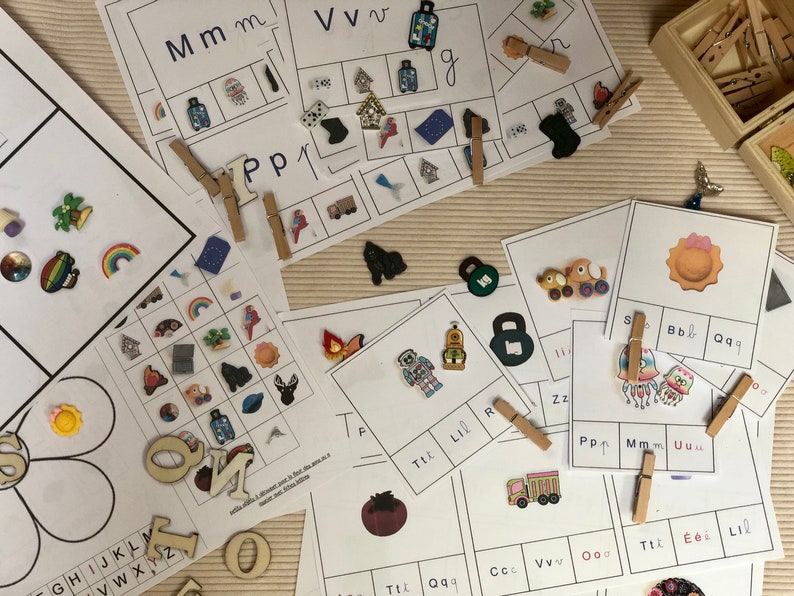 Set 1 phono Games, Reading Sounds, Activities Booklet, Phonology, The Pointed Wolf Montessori, learning reading sounds, kindergarten image 4