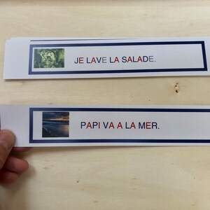 Reading sentence cards, PAPER format, first reading, all the letters can be read, learning to read, nursery educational material image 7