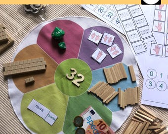 Représentation chiffres à 100, éducation, programme école MS, CP