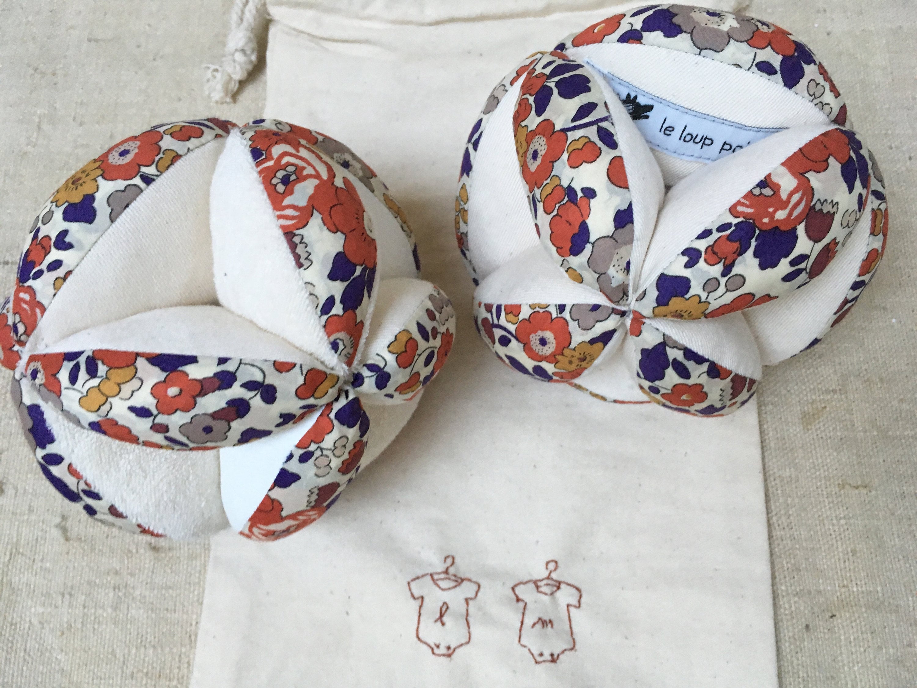 Balle Prehension Bebe Montessori Balle Eveil Tissu Liberty Etsy