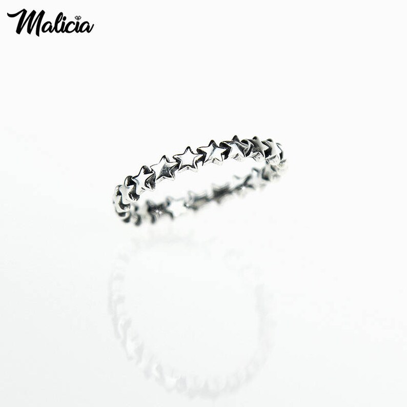 007-925 sterling silver band ring with Star
