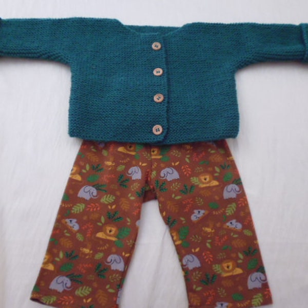 Ensemble bébé brassière et pantalon 3 mois