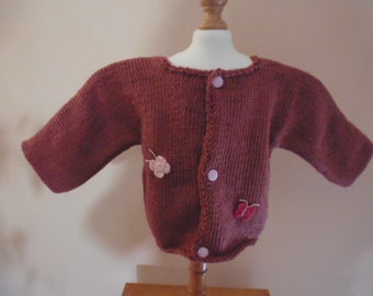 Bébé Prématuré Boy \ Fille Tricot Cardy avec brodé motiffs Bébé Prématuré Boy \ Fille Tricot Cardy avec brodé motiffs