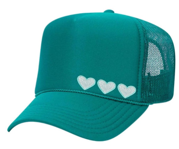 TRIPLE HEART Trucker Hat (multiple Colors) - Customizable  display picture 2