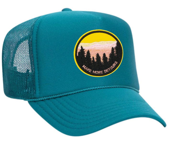 MAKE DETOURS - Embroidered Patch Trucker Hat (multiple Colors) - Etsy