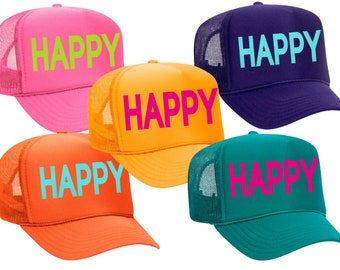 HAPPY - colorful trucker hat (multiple colors)