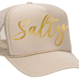 SALTY - metallic trucker hat (multiple colors), salty hat, salty trucker hat