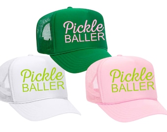 PICKLE BALLER - colorful trucker hat (multiple colors), pickleball trucker hat