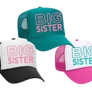 BIG SISTER Trucker Hat YOUTH, big sister hat, big sister trucker hat, new big sister gift