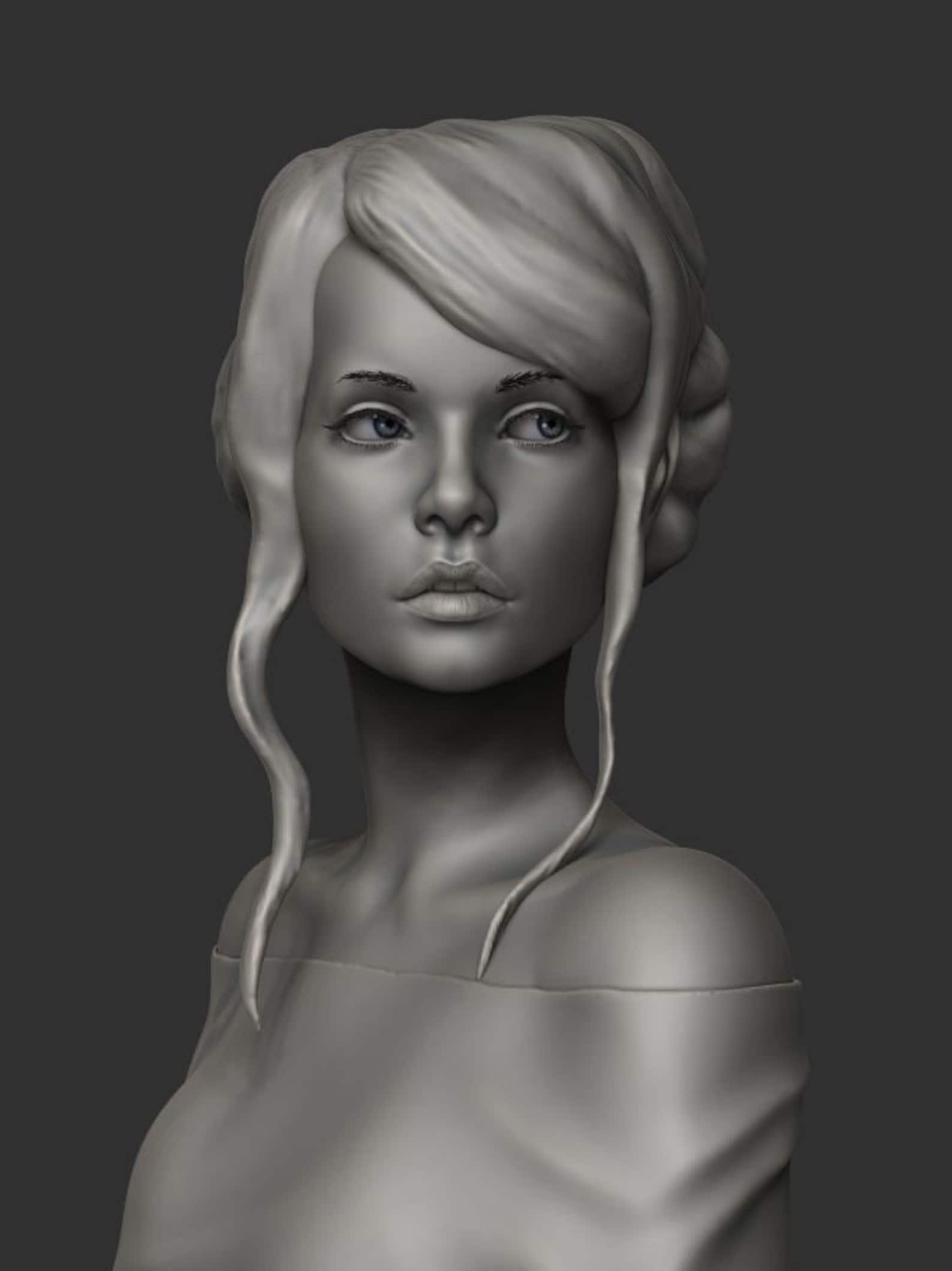 3д моделирование в Zbrush. 3d модели. Женская голова. 3d модель девушки. Девочка 3 d