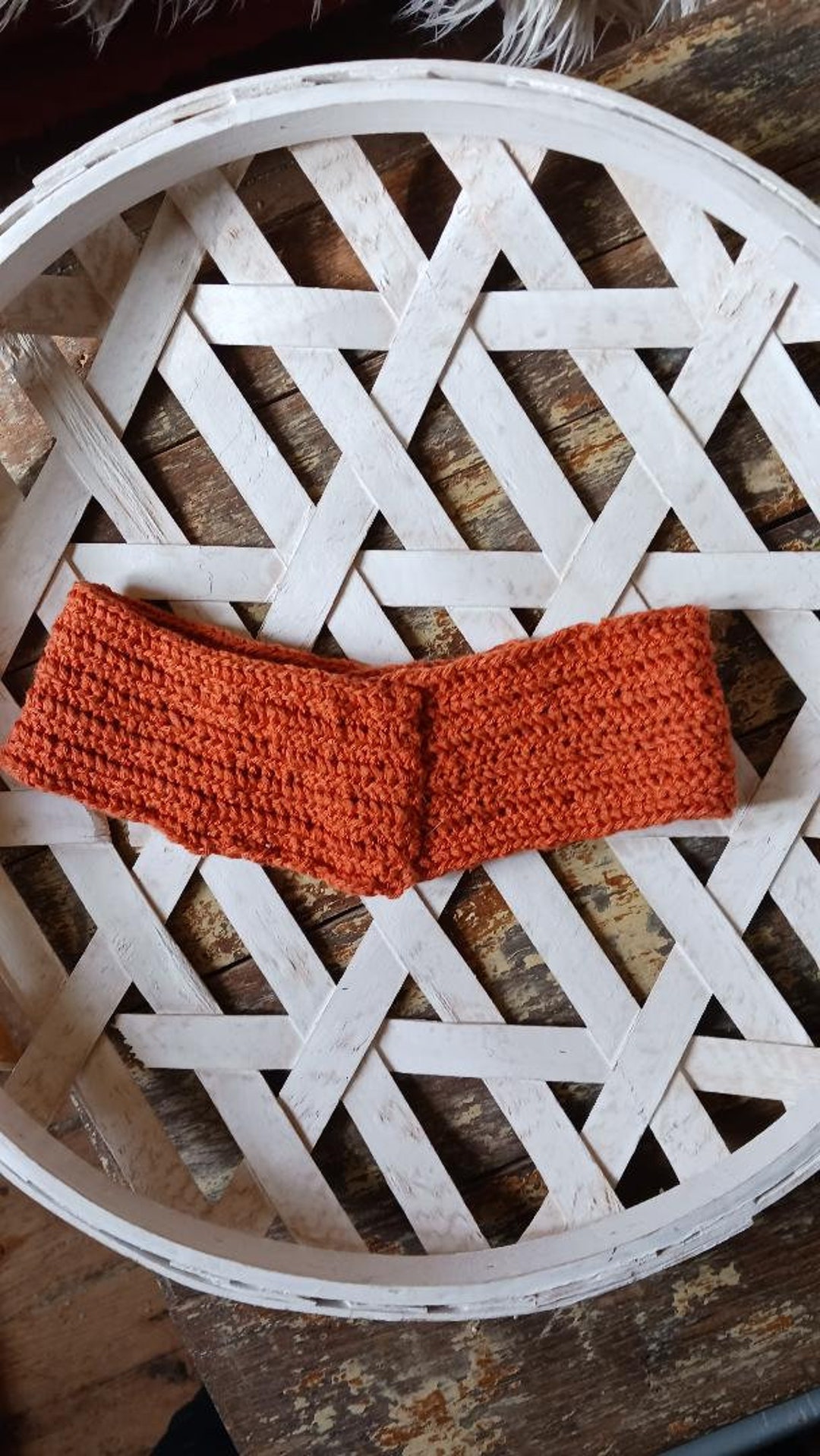 Burnt Orange Knotted Headpiece