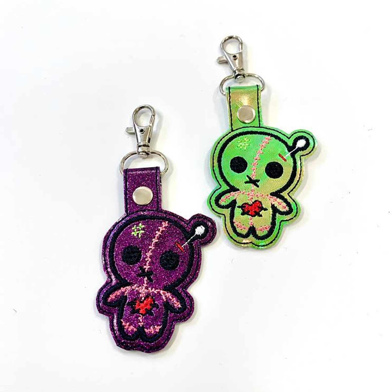 Mini Voodoo Doll Keychain Halloween Keychain Etsy