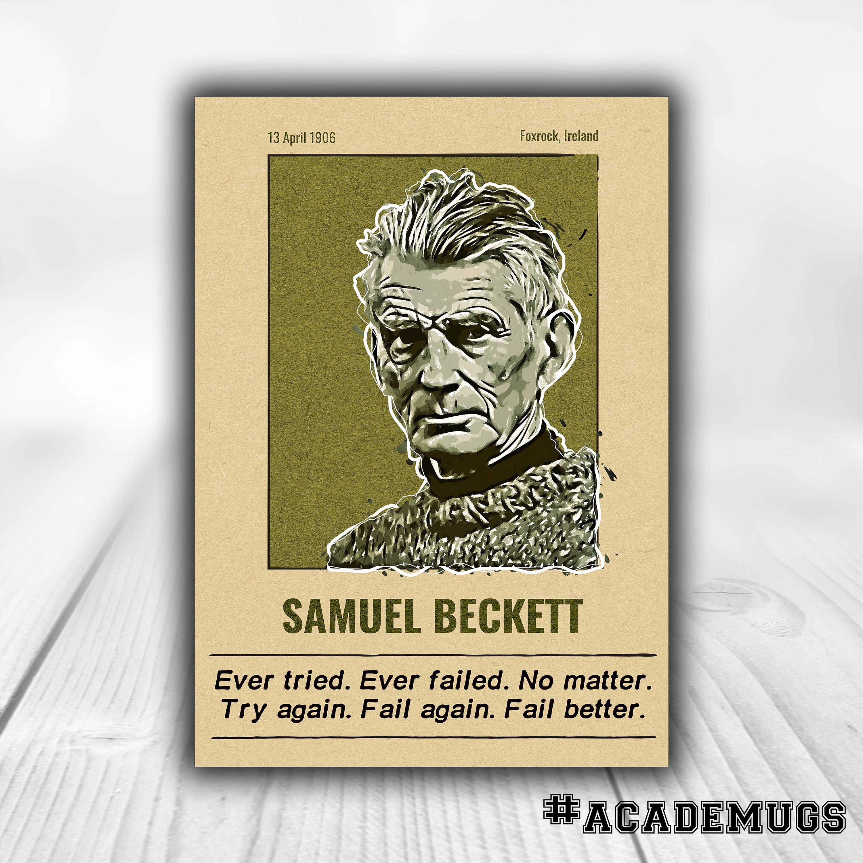 洋書 The Critical Response to Samuel Beckett Samuel Beckett Quotation Poster - Fail Again. Fail Better - Etsy