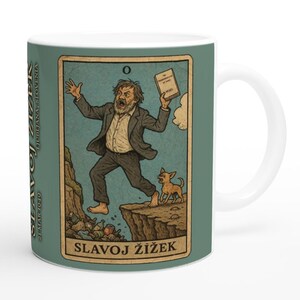 Taza de Tarot Slavoj Žižek – Diseño de la carta del Tarot del Loco