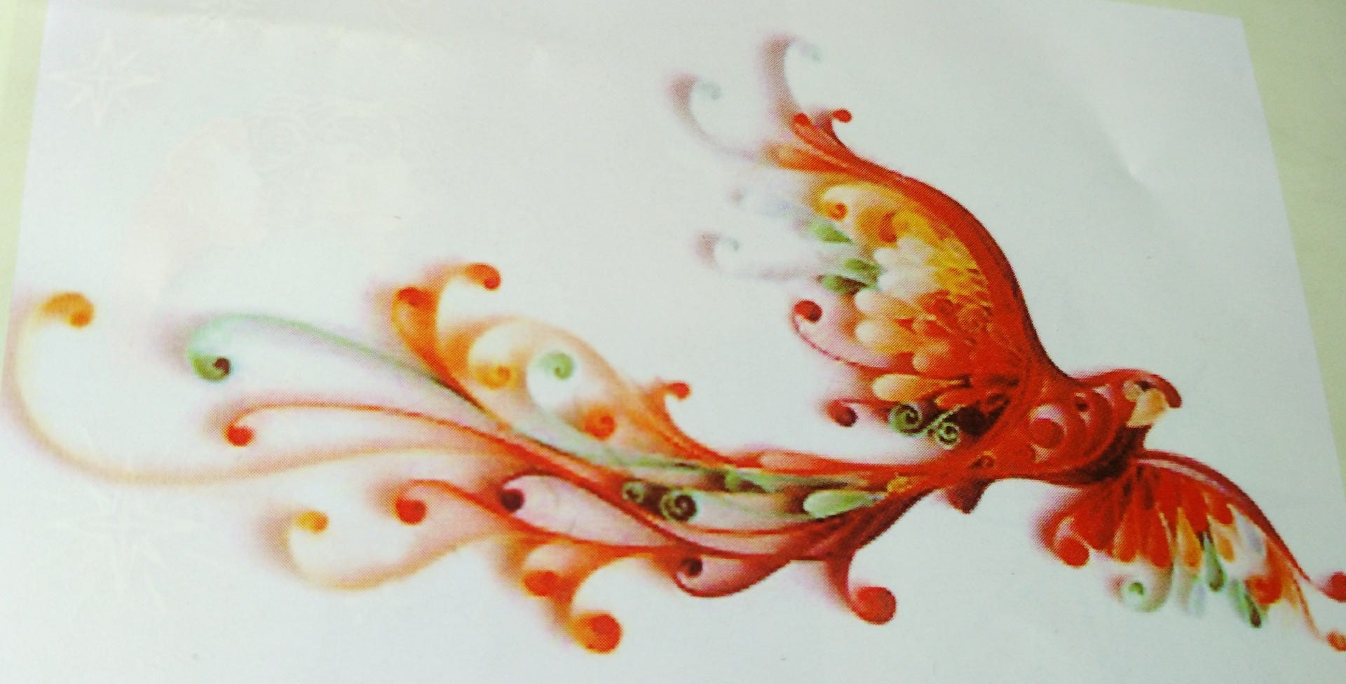 Care No Pattern Pattern For Quilling Model Paperole Lyre Exotic Bird