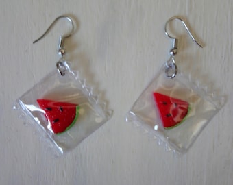 Earrings dangle fruity berlingots