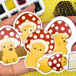 Mushroom Pals Sticker Pack / Laptop Sticker / Pegatina lindo / Pegatina de vinilo impermeable / Pegatina para ordenador portátil / pegatina para Hydroflask