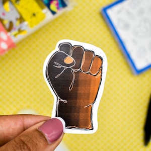 Black Power Fist | Black Lives Matter | BLM |  Laptop Sticker | Water Bottle Sticker | Waterproof Sticker | Colorful Laptop Decal