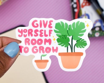 Growth Plant Sticker | Laptop Sticker | Cute Sticker | Waterproof Vinyl Sticker | Sticker for Laptop | Sticker for Water Bottle |