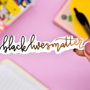 Black Lives Matter Lettering Sticker | BLM | Laptop Sticker | Water Bottle Sticker | Waterproof Sticker | Colorful Laptop Decal