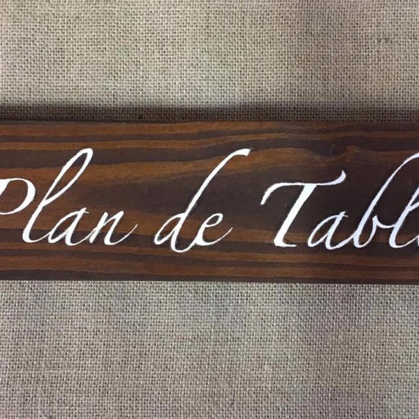 TABLE PLAN Panel - Dark Rustic Wood - 40 x 10 cm