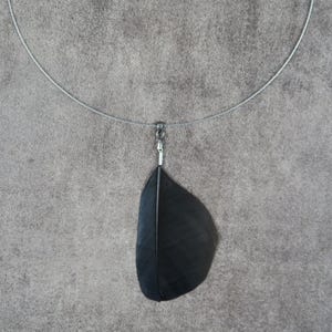 Black Raven Feather Pendant, Real Natural and Ethical Raven Feather Necklace, Raven Totem Jewelry, Unique Handcrafted Gift