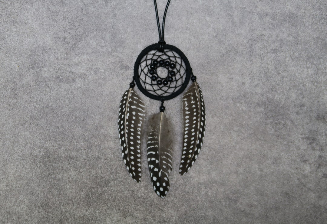 Dreamcatcher Jewel, Black Dream Catcher Necklace, Small Dreamcatcher