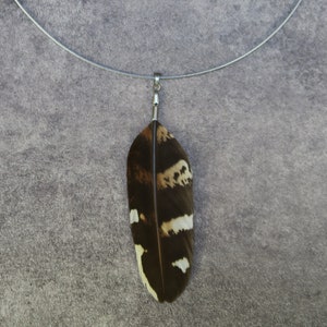 Natural Pheasant Feather Pendant, Ethical Feather Necklace, Tribal Style Jewelry, Unique Handmade Gift