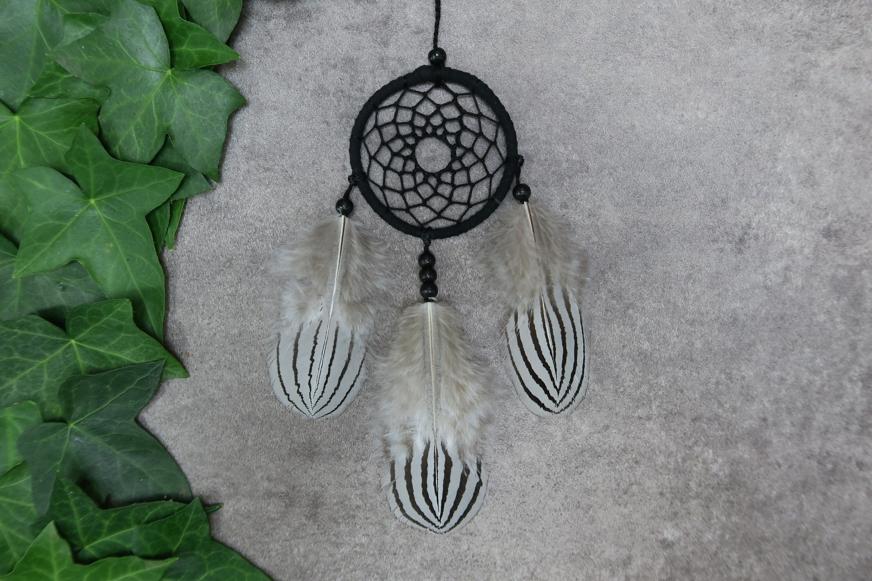 Petit Attrape Rêves Pour Rétroviseur en Plumes Naturelles, d'origine Ethique, Cadeau Unique